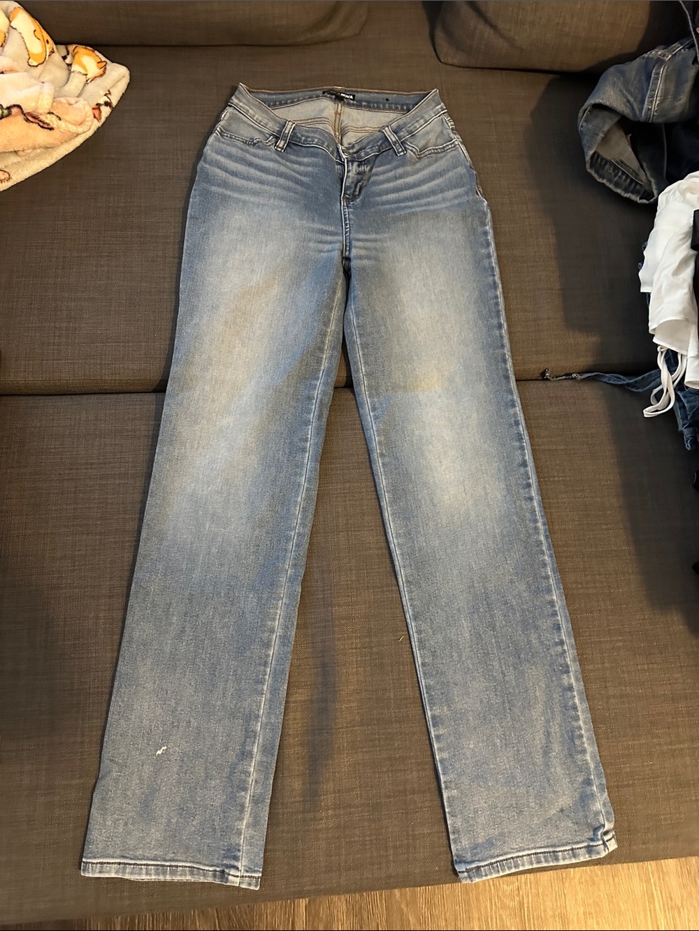 Fashion Nova Light Blue Straight Leg Jeans